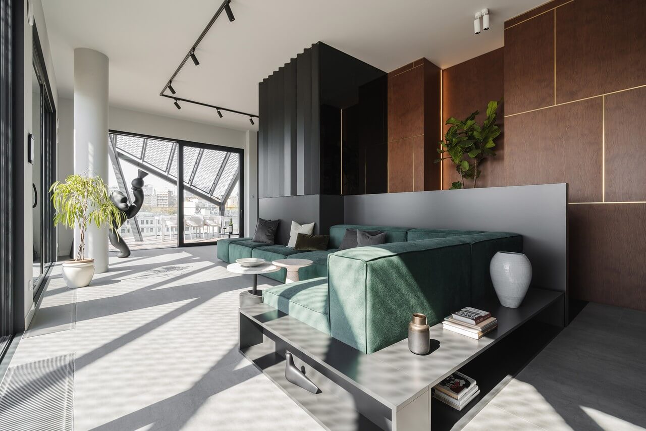 280-metrowy warszawski penthouse - część dzienna