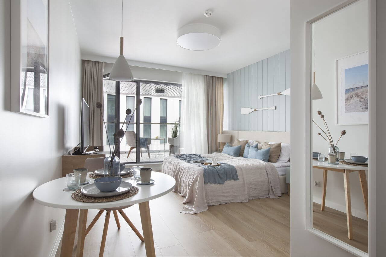 Apartamenty w inwestycji Gdańsk Granaria projektu Think White - foto AW WA Agnieszka Karaś