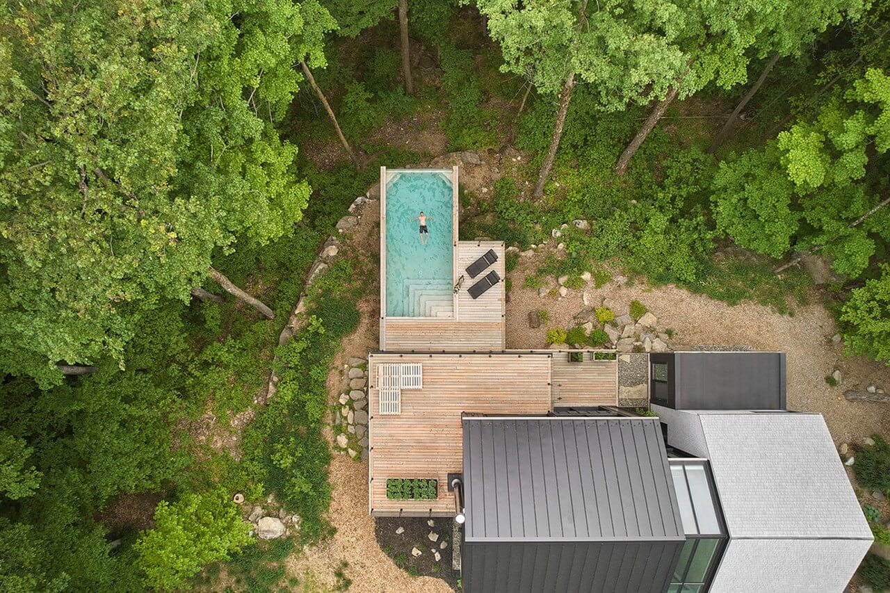 Bromont Residence w Kanadzie projektu MUUK Architecture - foto Nanne Springer