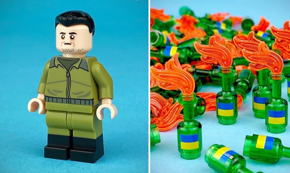 LEGO Volodymyr Zelenskyy i koktajle Mołotowa pozyskują fundusze na pomoc dla Ukrainy