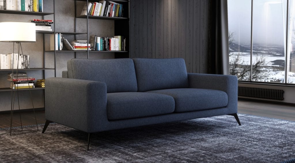 Duża sofa z kolekcji Vik od Adriana Furniture w kolorze ciemnoszarym