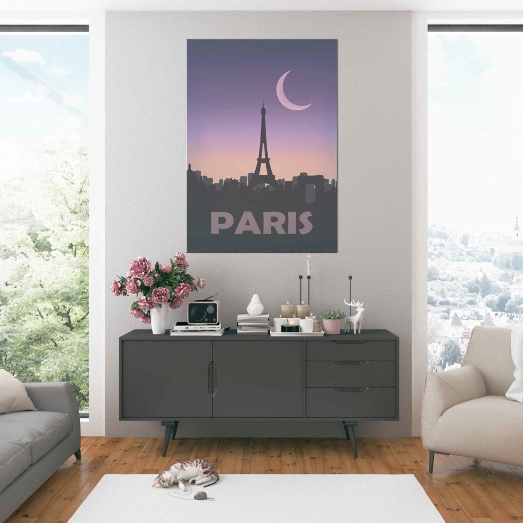 Plakaty Hunny Bagder inspirowane podróżami - plakat Paris