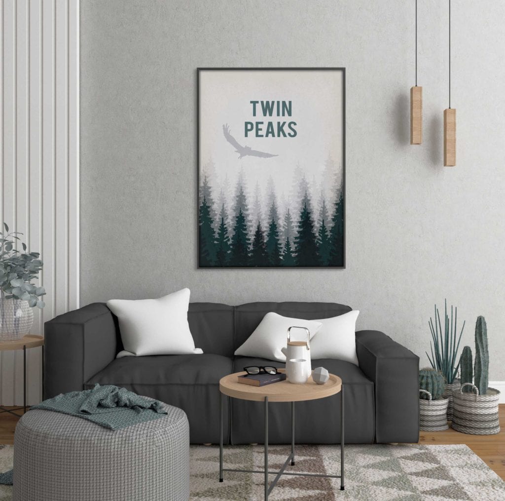 Plakaty Hunny Bagder inspirowane podróżami - plakat Twin Peaks