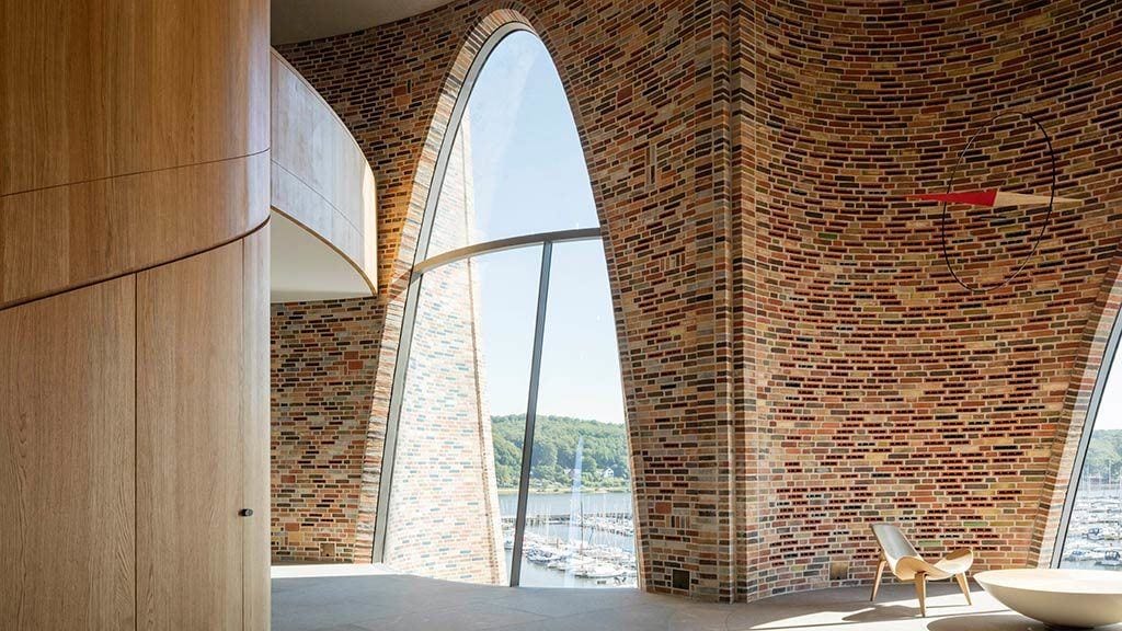 Detal wnętrza z Fjordenhus w Vejle projekt Olafur Eliasson