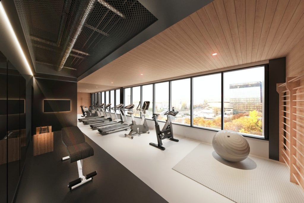 Qubus Hotel Katowice projektu pracowni MIXD - Fitness