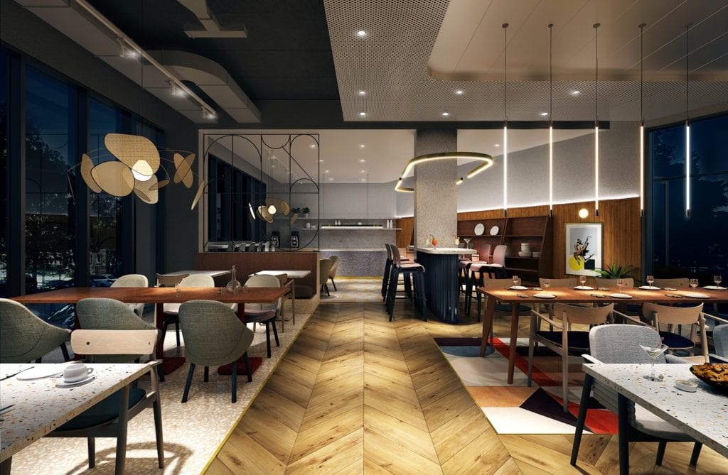 Qubus Hotel Katowice projektu pracowni MIXD - Restauracja