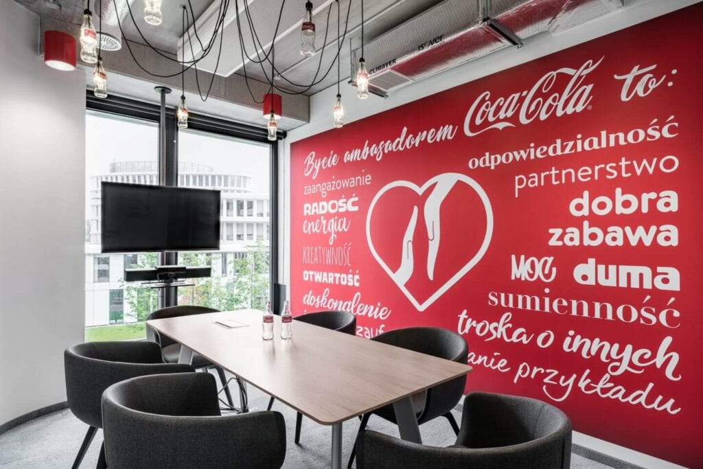 Biuro Coca Cola HBC projektu pracowni Bit Creative - zdjęcia Fotomohito