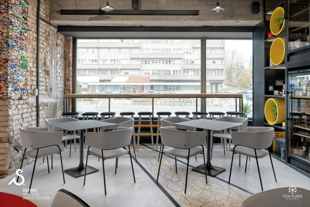 POP in - Diner & Bar - zabawa sztuką - projekt Sikora Wnętrza - zdjęcia: Tom Kurek