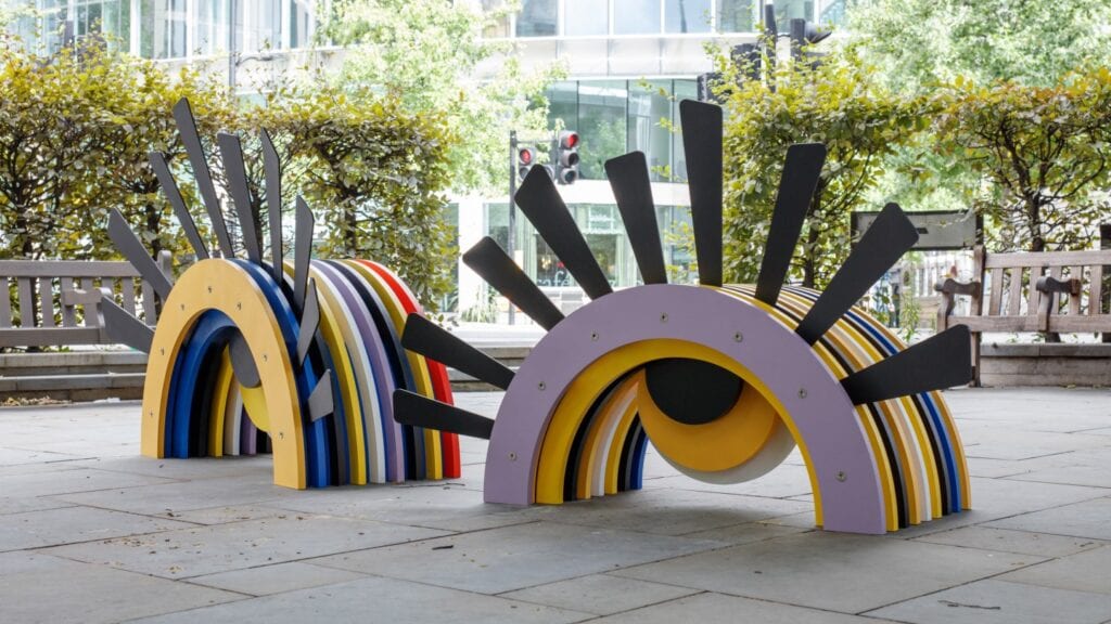 Kolorowe miejskie ławki na ulicach Londynu - London Festival of Architecture - City Benches