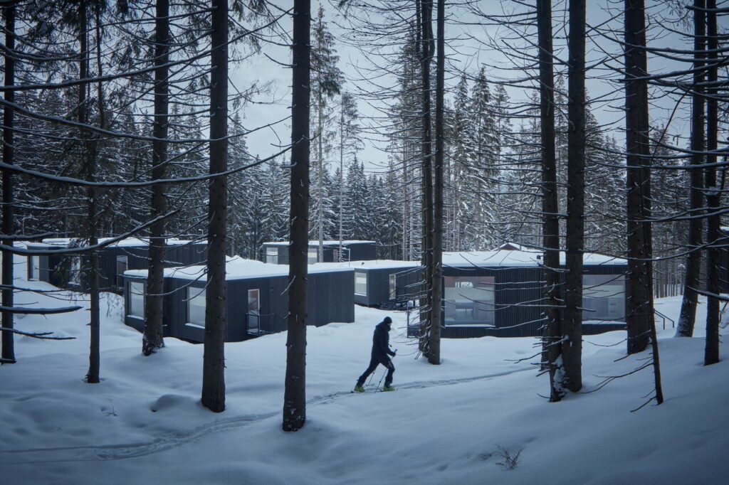 Leśne apartamenty przy Hotelu Bjornson - projekt Ark-shelter - foto BoysPlayNice