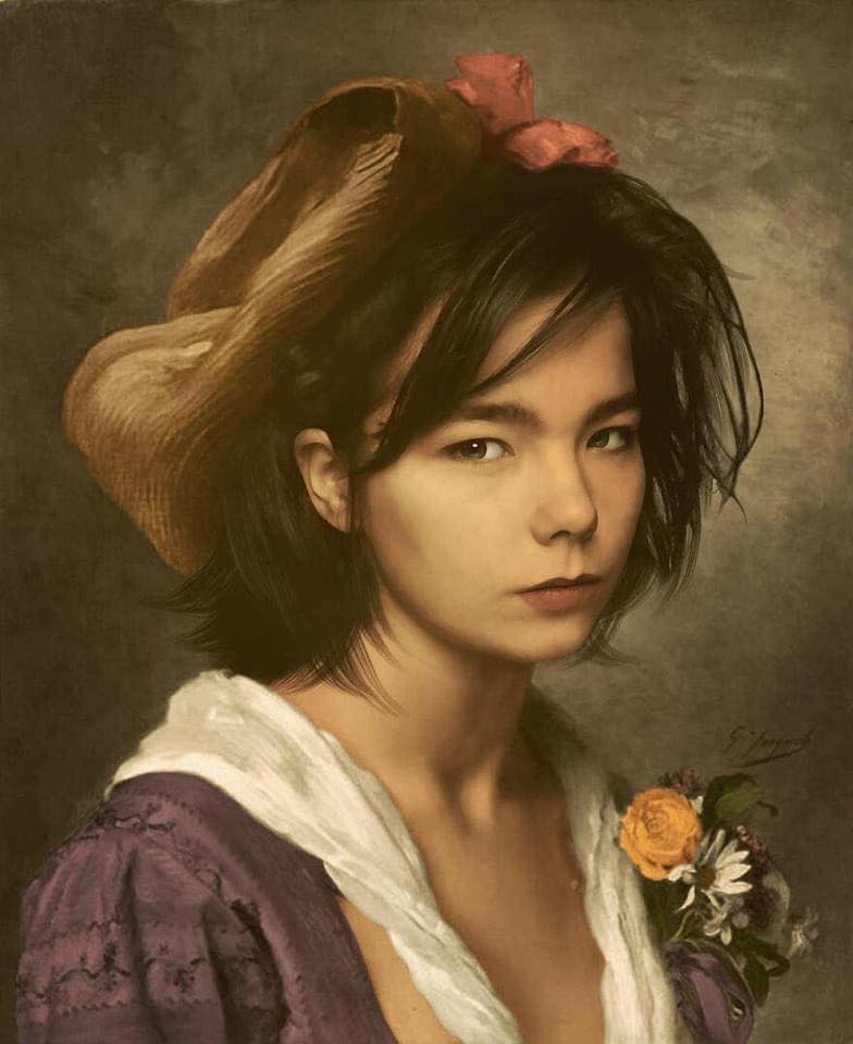 Björk na obrazie autorstwa francuskiego artysty o pseudonimie Kyès