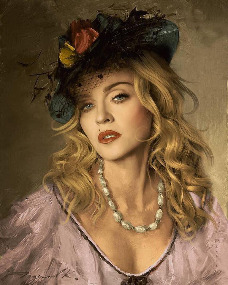 Madonna na obrazie autorstwa francuskiego artysty o pseudonimie Kyès