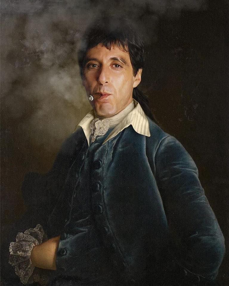 Al Pacino (Tony Montana) na obrazie autorstwa francuskiego artysty o pseudonimie Kyès