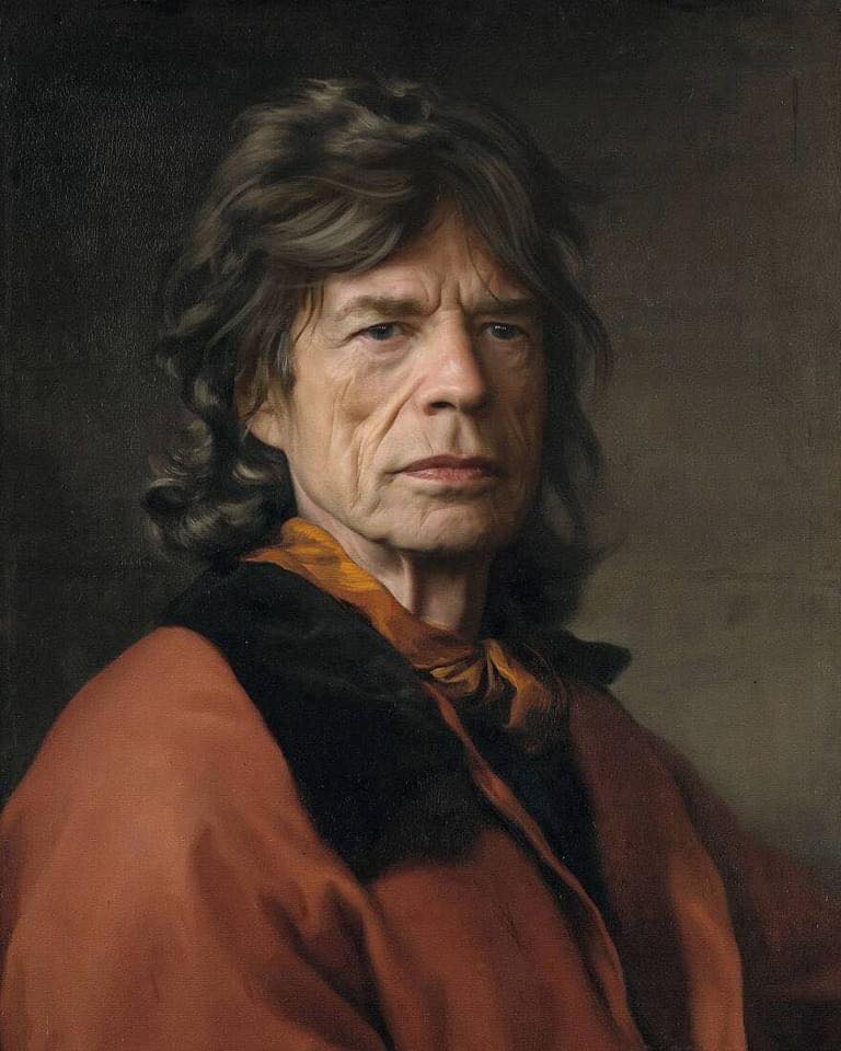 Mick Jagger na obrazie autorstwa francuskiego artysty o pseudonimie Kyès