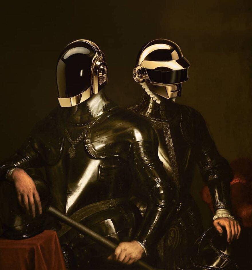 Daft Punk na obrazie autorstwa francuskiego artysty o pseudonimie Kyès