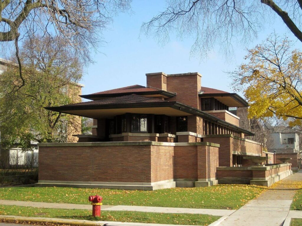 Robie House - projekt Frank Lloyd Wright - foto Frederic C.