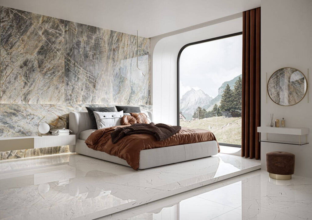 Cerrad x La Mania Home - Brazilian Quarzite Amber, Marmo Thassos