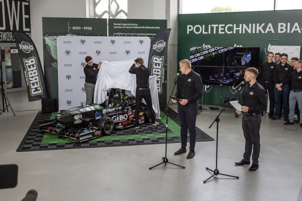 Bolid CMS-08 zespołu Cerber Motorsport z Wydziału Mechanicznego Politechniki Białostockiej