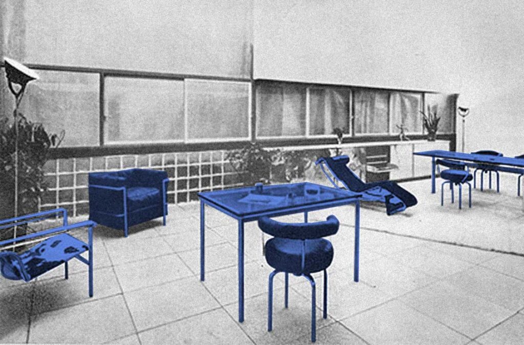 Le Corbusier & Charlotte Perriand in the 1929 Salon d’Automne