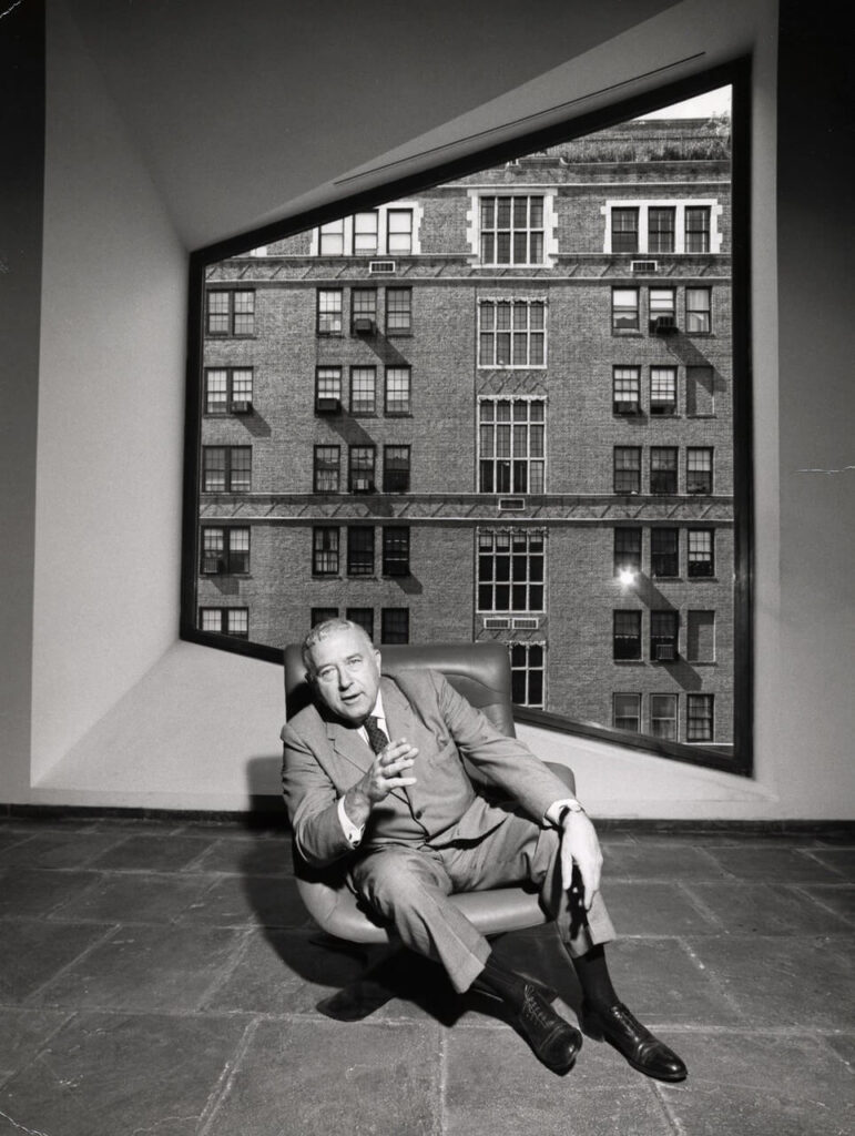 Marcel Breuer at the Whitney Museum of American Art, 1967. Photo by Evelyne Burnheim