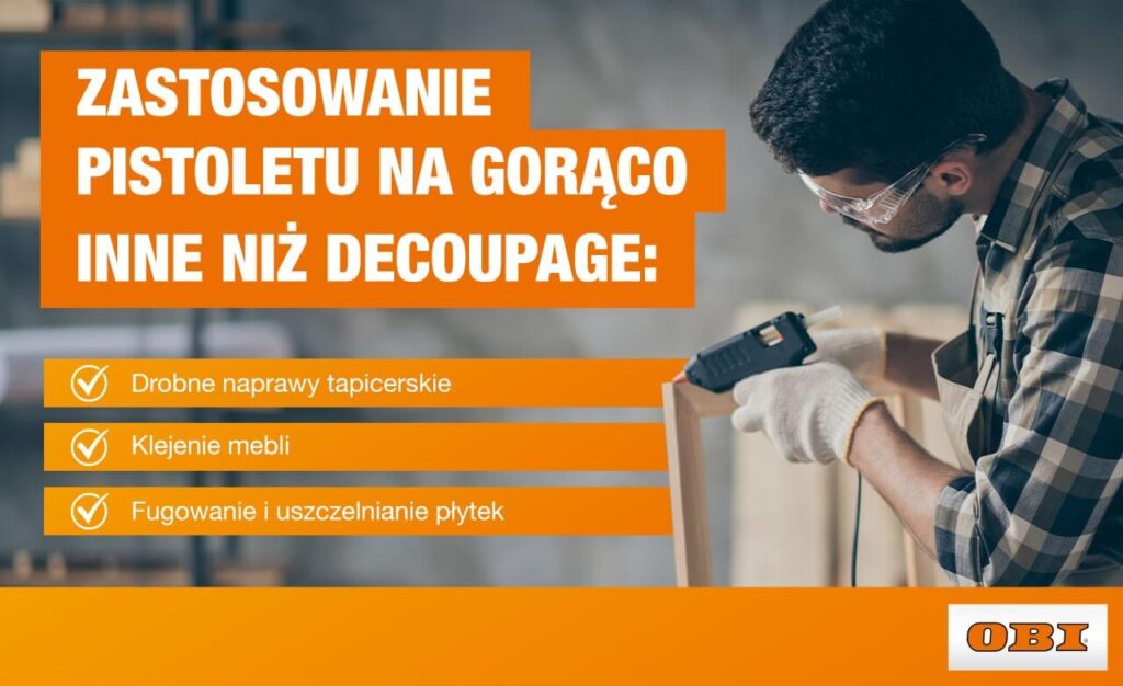 Zastosowanie pistoletu do kleju na gorąco