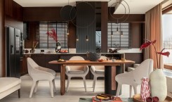130-metrowy apartament w centrum Łodzi – wnętrze w odcieniach czekolady