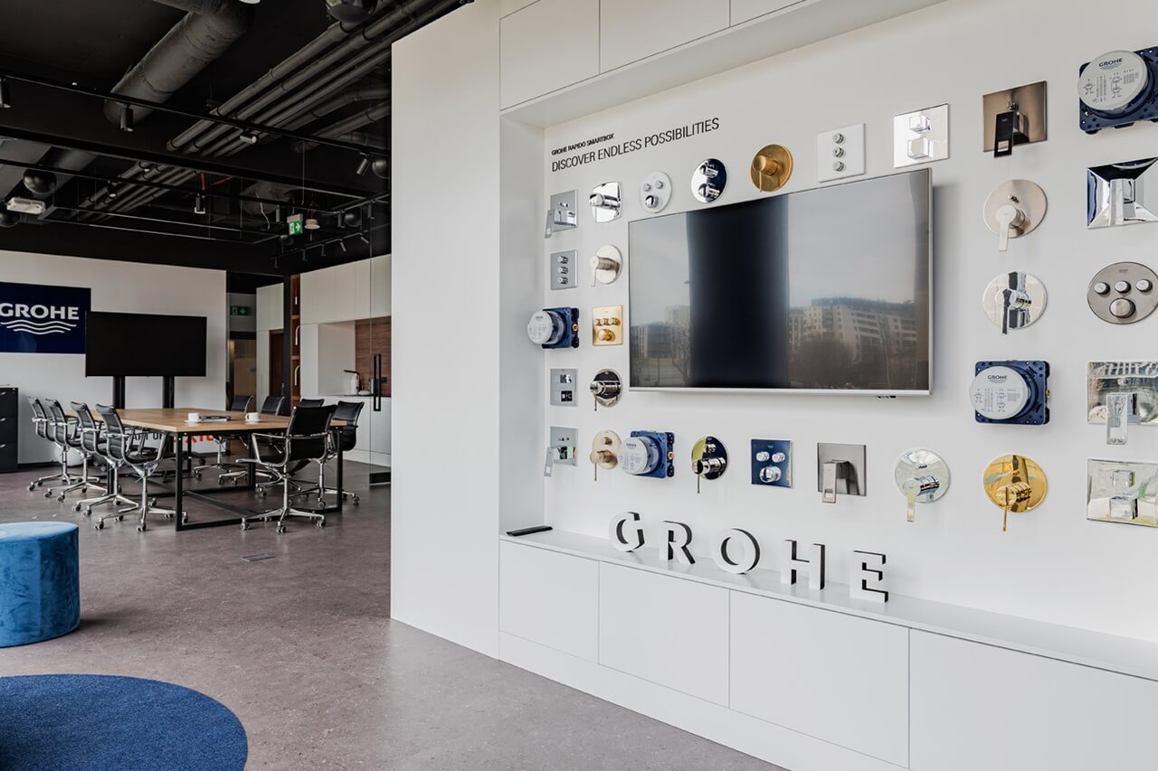 Showroom Grohe Polska - inspirująca przestrzeń na Mokotowie - projekt Deer Design