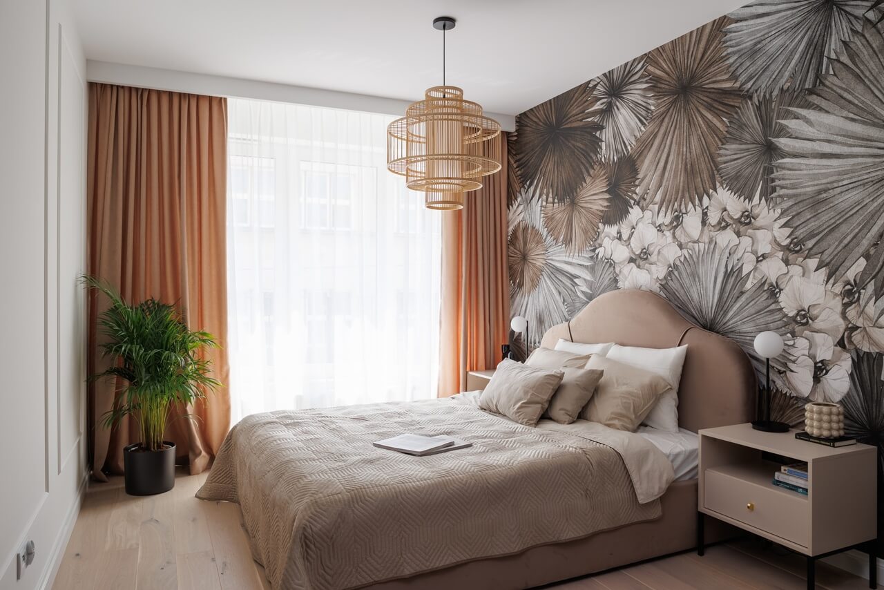 Apartament w stylu japandi - komfortowe wnętrze w sercu Wrocławia - projekt Decoroom - foto Marek Koptyński