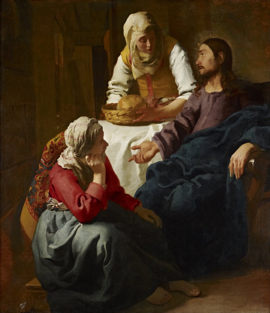 Jan Vermeer - Chrystus w domu Marii i Marty 