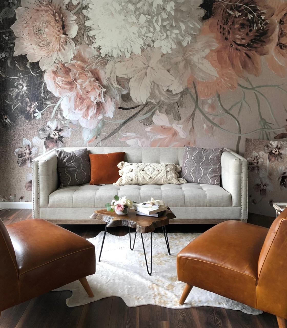 Wallcolors Life in Boho Beige floral