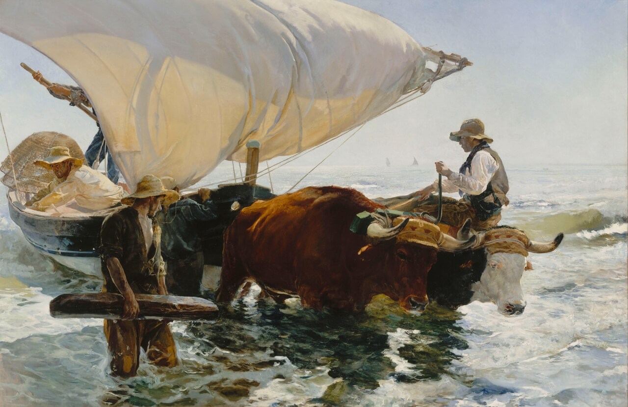 Joaquín Sorolla – The Return from Fishing: Hauling the Boat