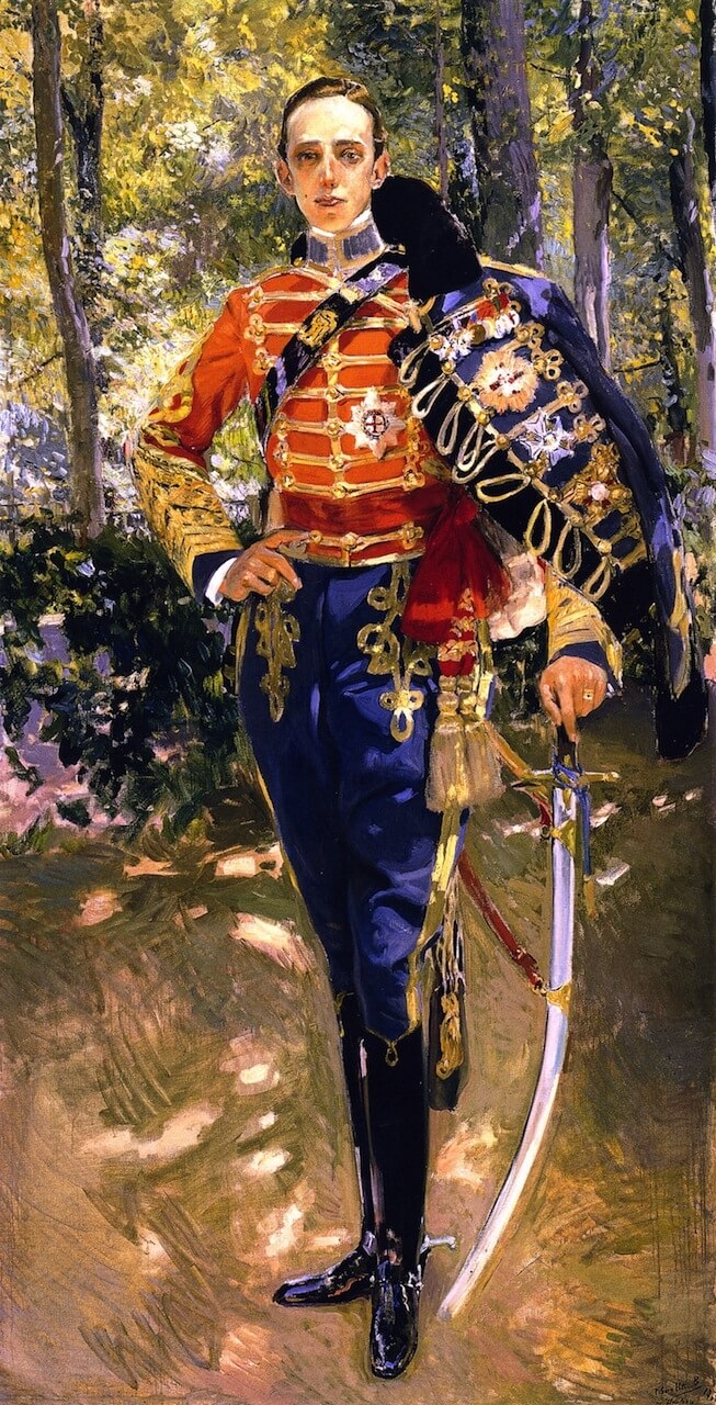 Joaquín Sorolla – Portrait of King Alfonso XIII in a Hussar's Uniform