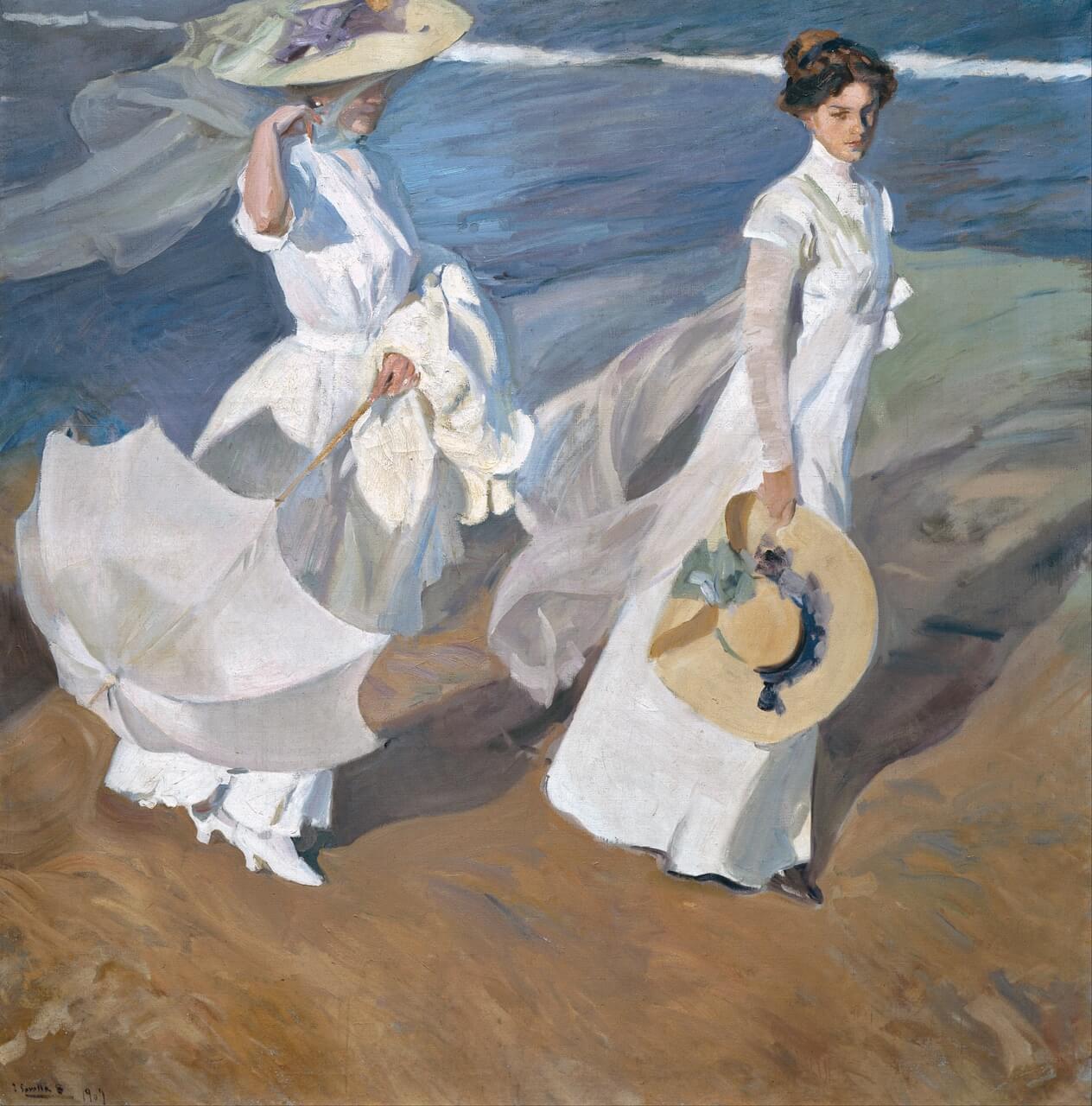 Joaquín Sorolla - Walk on the Beach