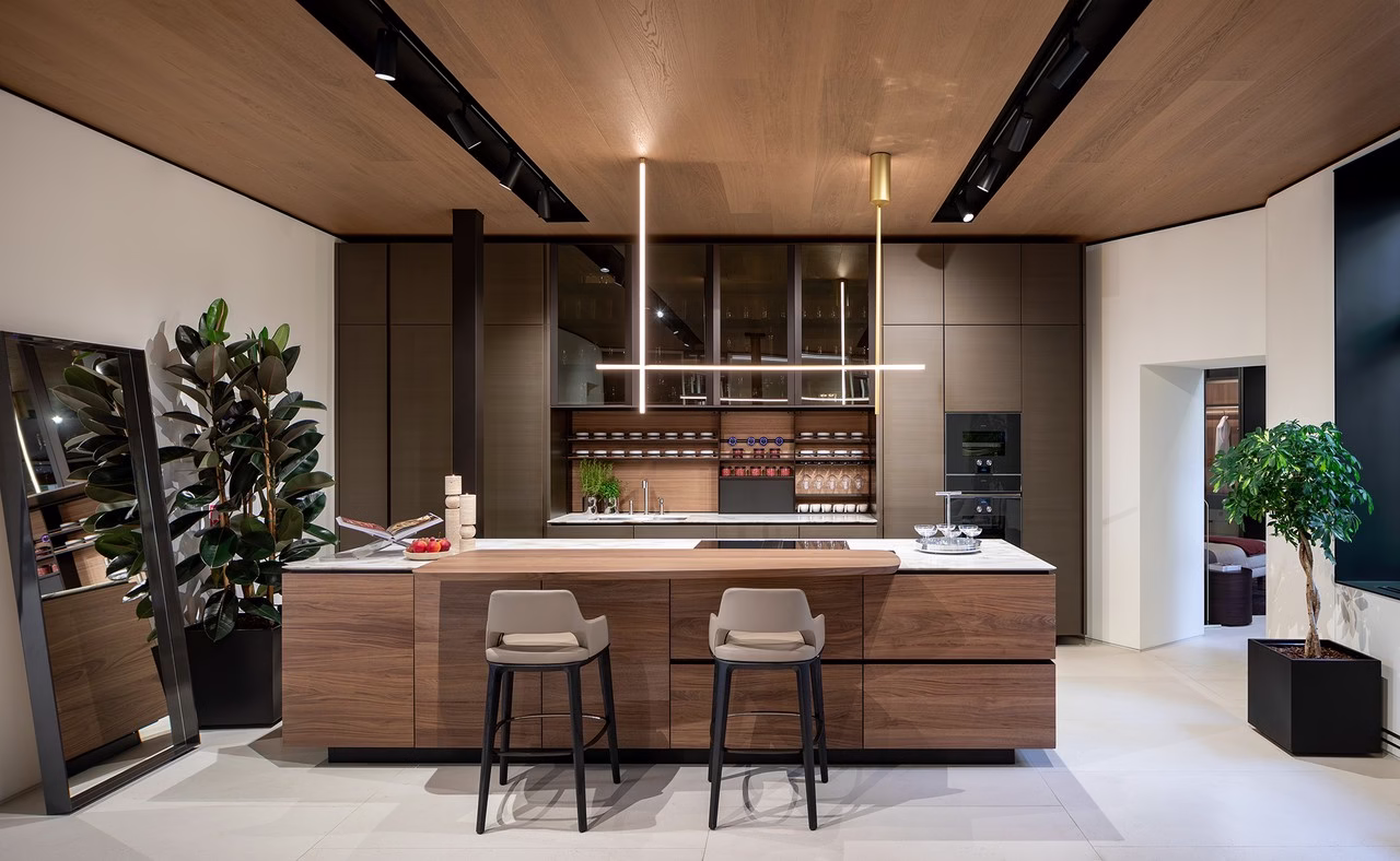 Stylish interiors of the Poliform brand showroom in Warsaw at Mokotowska 57