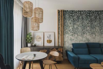 55-metrowy soft loft z elementami japandi od MOOD-STUDIO - foto Lokum studio