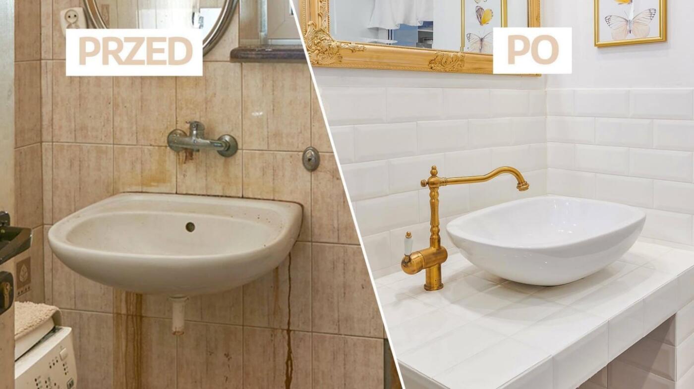 Zdjęcie metamorfozy w toalecie w siedlisku blogerki LadyoftheHouse