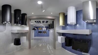 Wirtualny showroom z okapami kuchennymi Nortberg