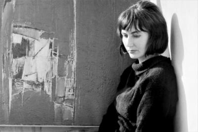 Maria Michałowska w pracowni, lata 60. / 70. XX w. - foto Zdzisław Jurkiewicz, archiwum rodzinne