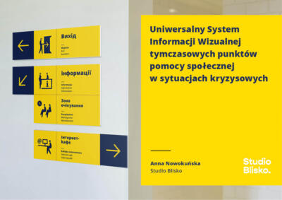 Zestaw nowoczesnych tabliczek informacyjnych.