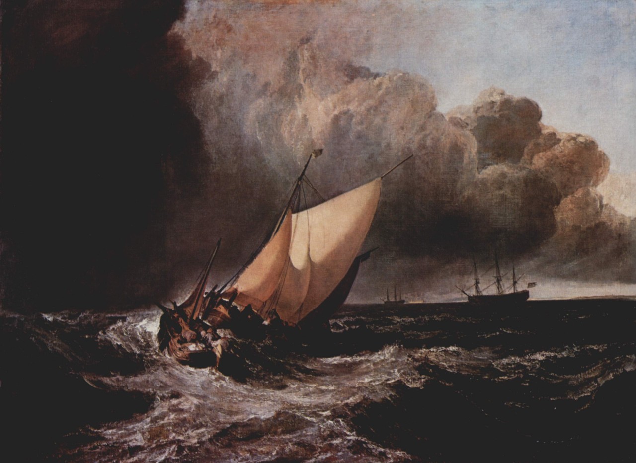 William Turner – Holenderskie statki w wichurze