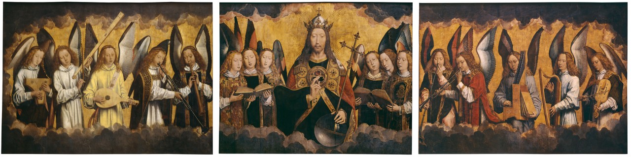 Hans Memling – Christ Surrounded by Singing and Music-making Angels