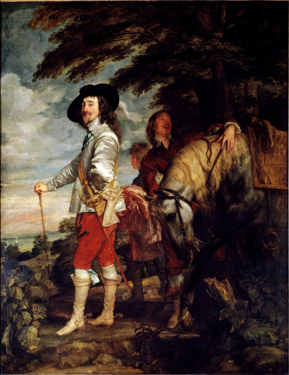 Anthony van Dyck – Full lenght opoportrait of Charles I of England, also known as the king on the hunt