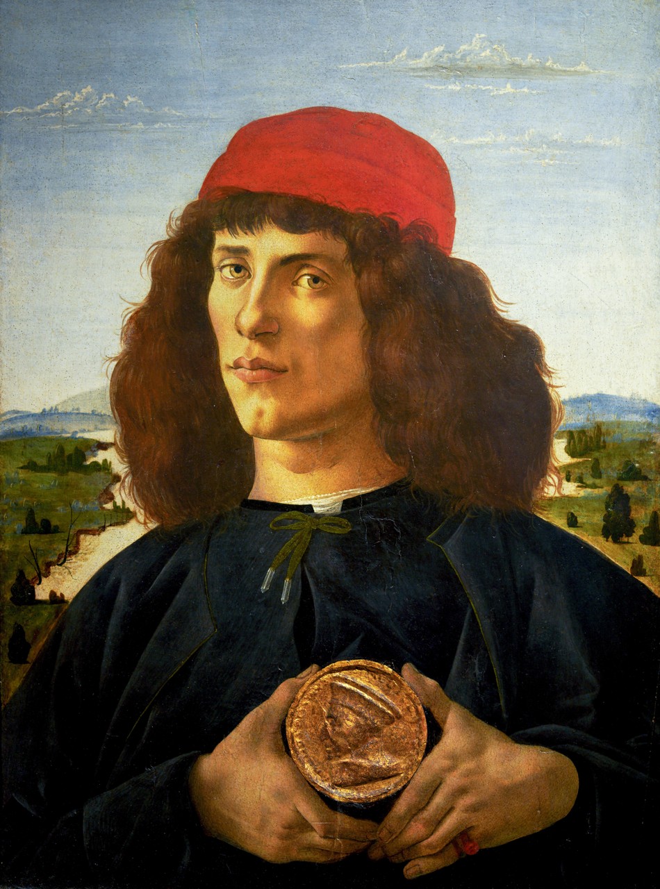 Sandro Botticelli - Portrait of a Man with the Medal of Cosimo de' Medici the Elder