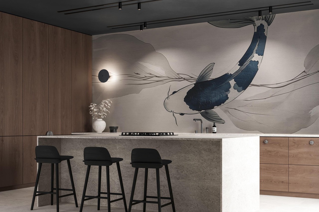 Wall Art - tapeta Koi